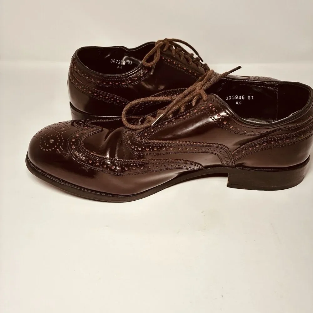 Florsheim Burgundy Wingtip Oxford Dress Shoes 17066 Men’s Size 9.5 EEE India